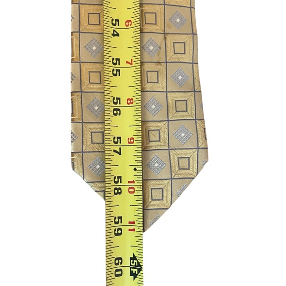 Men’s Gold and Silver Nordstrom Silk Necktie - Picture 7 of 8